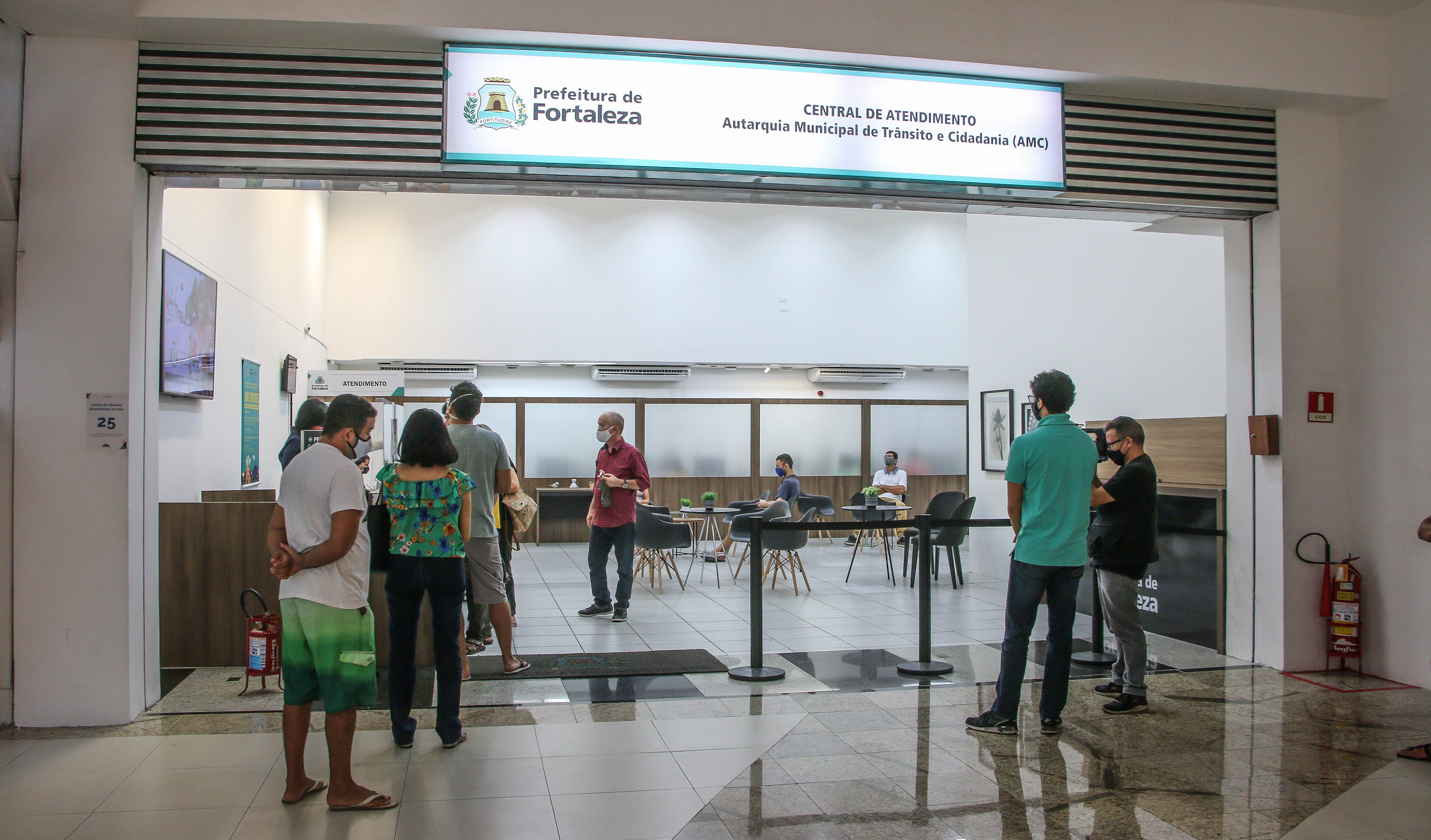 fachada da Central de Atendimento da AMC